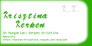 krisztina kerpen business card